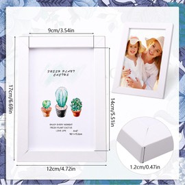 Halinuia 8 Pieces Picture Frames 4x6 Wall and Table Frames Multiple Wall Frames Set for Hanging Photos Decoration for Home Office Bedroom Living Room (White)