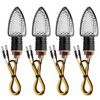 Justech 4PCS Motorcycle Indicators 15 LEDs Motorbike Turning Indicators Waterproof