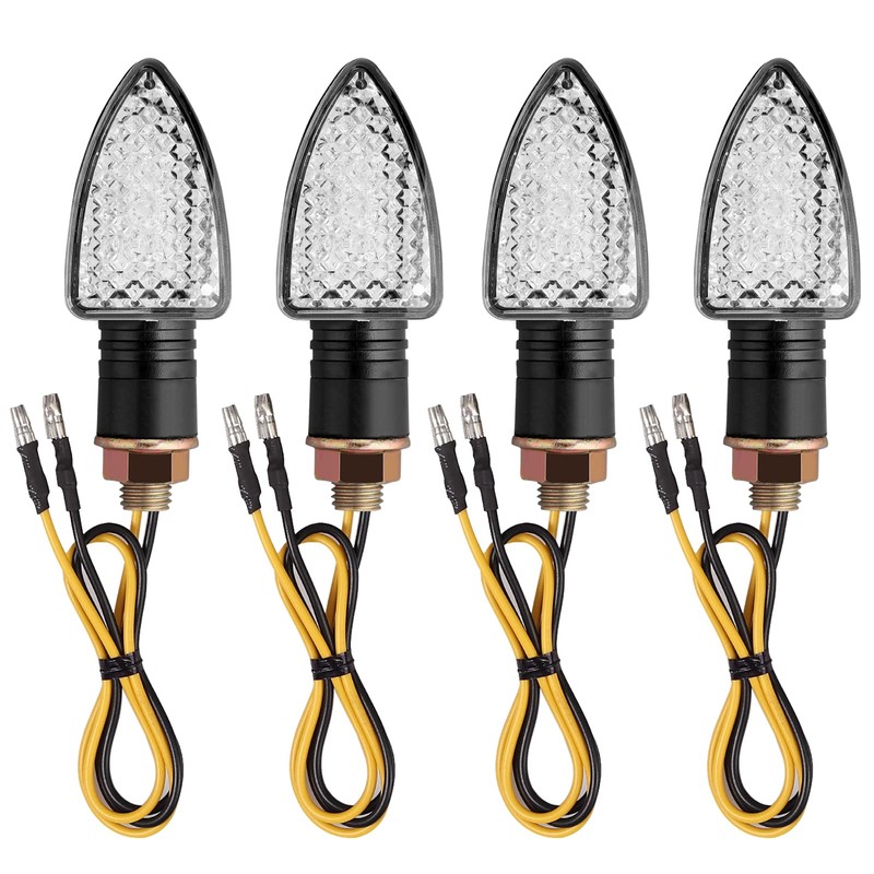 Justech 4PCS Motorcycle Indicators 15 LEDs Motorbike Turning Indicators Waterproof