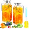 Nuogo 2 Pack 2 Liters/68 oz Square Glass Pitcher with