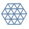 5pcs Table Mats Geometric Hex Shape Hollow Silicone Blue Insulation