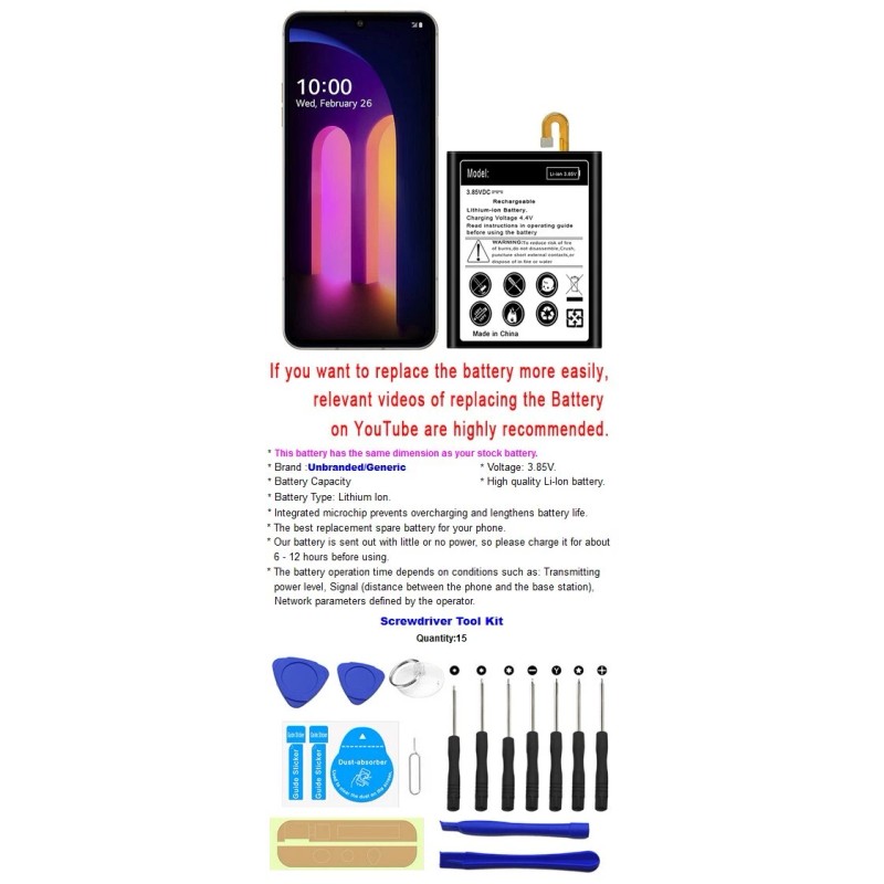 For LG 5820mAh Replaceable BL-T46 Battery fit LG V60 ThinQ