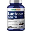 NusaPure Lactase Enzyme 9000 FCC, Lactase Unit, Suitable for Vegetarians/Vegan,