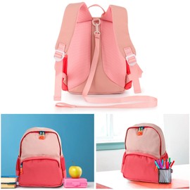Zicac School Bags for Boys and Girls Nursery Rucksack Canvas Backpack Students Kids Children Toddlers Bookbag Casual Daypack (Pink)