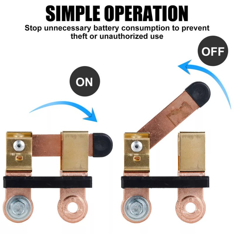 Unbranded Auto Battery Disconnect Switch Blade Side Post Terminal Car
