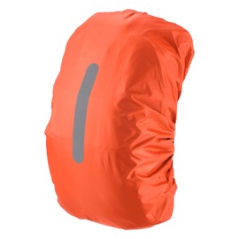 M METERXITY Waterproof Backpack Rain Cover, 40L-50L Waterproof Backpack Cover, Bag Rain Cover with a Vertical Reflective Strap for Hiking/Biking/Camping/Outdoor Traveling [Orange]
