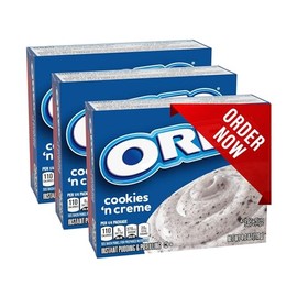 Jello Oreo’s Cookies and Cream Instant Pudding & Pie Filling Mix 4.2 oz (Pack of 3)