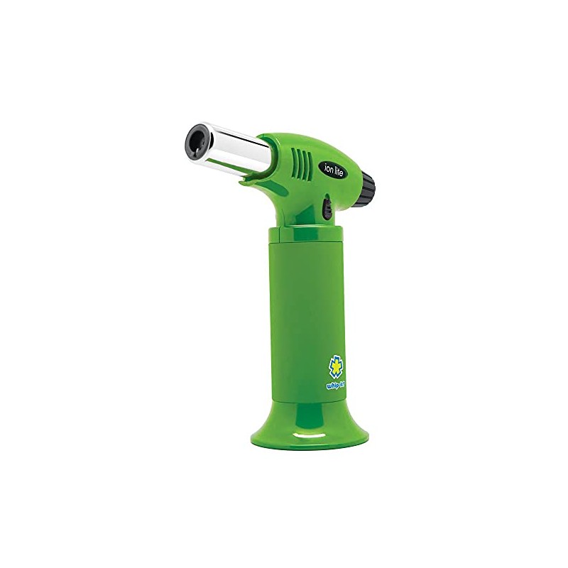 Whip-It! Ion Lite Torch, All Green. Butane Torch Lighter, Refillable