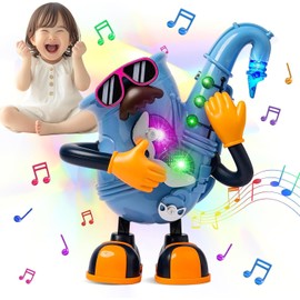WAYPIN SION Electric Dancing Sound Toys - Saxophone Toy for Kids with Music, Rocking Twister Dance Toy, Gift for 3+ Toddlers