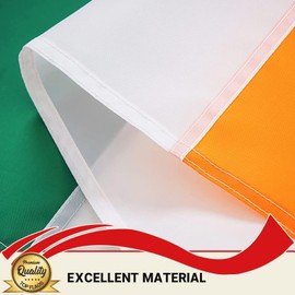 TOPFLAGS Irish Flag 3x5 Outdoor Heavy Duty Ireland Flags for St Patrick Day Outside 3 by 5 Foot Sewn Stripes Banner with 2 Brass Grommets Fade-resistant Vivid Color