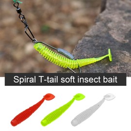 VGOL Pack of 50 Artificial Baits Paddle Tail Soft Plastic Worms Rubber Bait Fishing Bait Worm Baits Mixed Colour