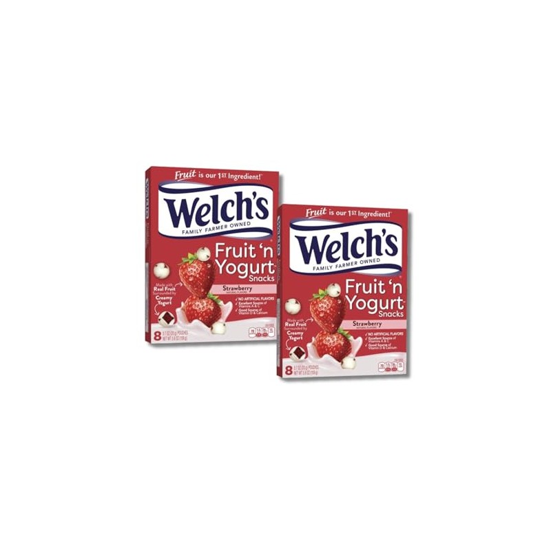 Generic Fruit Yogurt Strawberry Snacks, 8 (0.7oz) Bags per Box,