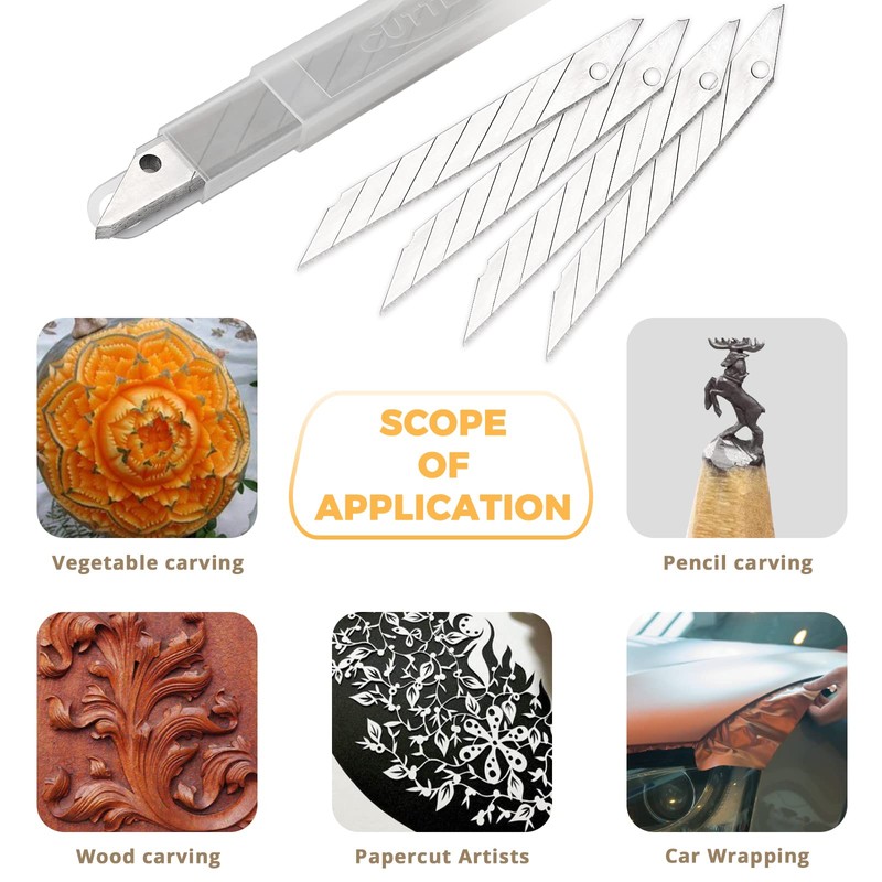 EHDIS Pack of 50 Replacement Blades for Cutter 9 mm