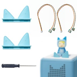 Giklux Toniebox Ears Replacement Parts Set, Replacement Ears for Toniebox Accessories Volume Control, Tonie Box Ears Replacement Parts Complete with Cable, Tonibox Repair Replacement Ears, Blue, Pack