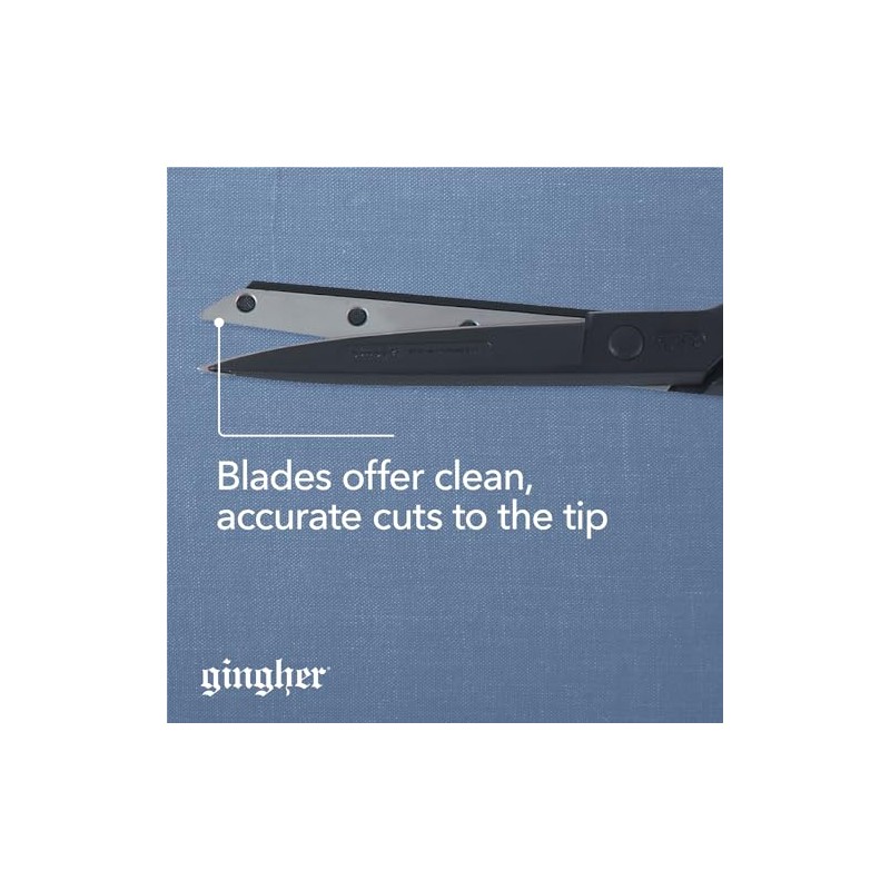Gingher Tijeras de mango doblado de peso pluma, tijeras de