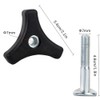 URIMPAVIDO 2PCS Lawn Mower Handle Knob Triangle Handle Knob Nut