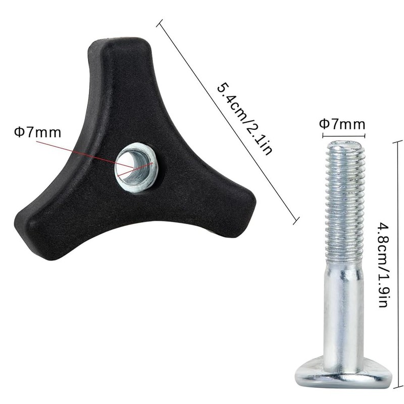 URIMPAVIDO 2PCS Lawn Mower Handle Knob Triangle Handle Knob Nut