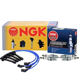 Replacement Wire and 4 Iridium IX Platinum Spark Plugs Kit fits Honda Accord 2.2 L4 SOHC