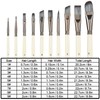 10pcs Nylon Hair Gouache Artist Paint Brush Portable Oil Painting