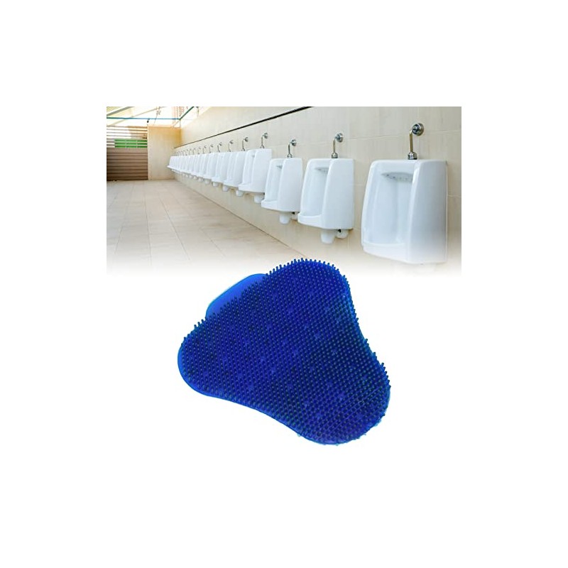 Triangular Anti Splash Urinal Screen Mats, Blue, Deodorizing Scented Design