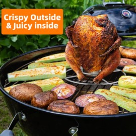 Beer Can Chicken Holder,Sturdy Stainless Steel Turkey Stand For Smoker Chicken Stand For Oven Chicken Rack Camp Chef Turkey Cannon Smoker Stand Chicken Throne