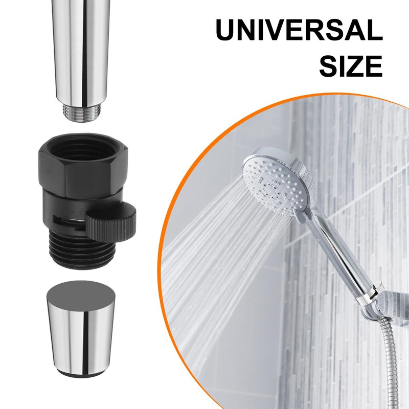 sourcing map Brass Chrome Shower Head Shut Off Valve, G1/2"