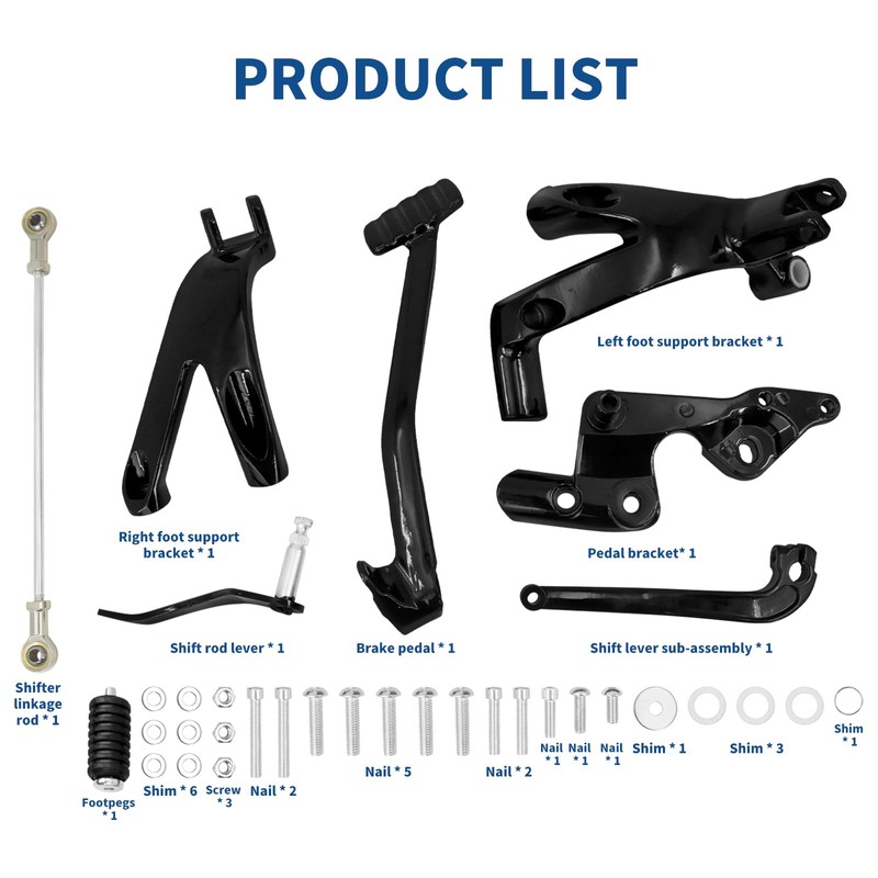 Forward Control Kit Complete Levers Linkage Fit for Harley Street