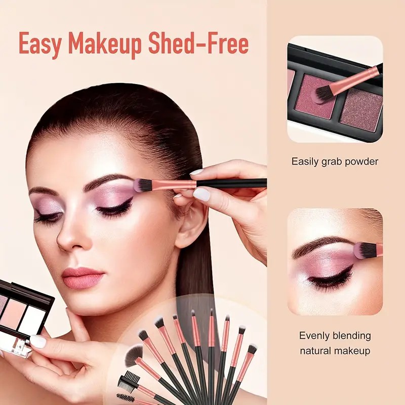 Professional Makeup Brush Set with Soft Fluffy Bristles for Foundation,