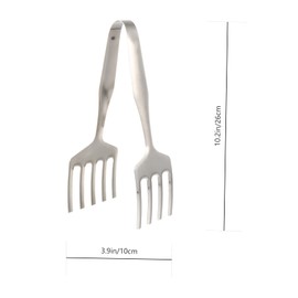 Mikinona Multifunctional Stainless Steel Food Tongs for Cooking Barbecue and Buffet Heat-Resistant Kitchen Clamp Hollow Design for Healthier Food Serving