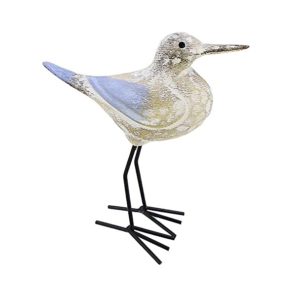 The Bridge Collection 9" H Wooden Shorebird Figurine - Coastal