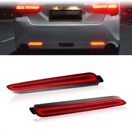 WIQIMIYI Red LED Rear Bumper Reflectors Turn Signal Light Rear Fog Light Rear bumper light Tail Light for Toyota Camry Matrix Sienna Reiz RAV4 Venza Avalon Fortuner Lexus RC250 RC350 IS-F GX470 RX300