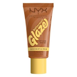 Nyx Professional Makeup Buttermelt Glaze Skin Tint Base Maquillaje Formulada Niacinamida Dura Hasta Horas Protección Solar Fps30 Tono Chai Butta Café