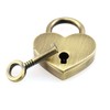 E-outstanding Heart Shape Padlock 3PCS 30x39x7mm Vintage Style Mini Brass