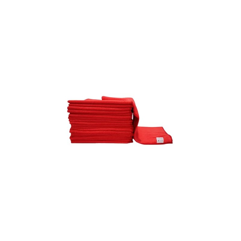 Set DE PAÑOS DE Microfibra Rojo 40X40 12 PZAS