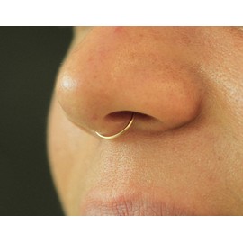 Thin Septum Ring - 24 gauge Septum Jewelry - 14k Gold Filled Tiny Septum Ring - Slim Septum Rings