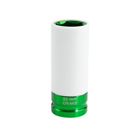 UHANBUT 1/2" Drive 22 mm Lug Nut Impact Socket, CR-MO Thin Wall Deep Lug Nut Socket, Non-Marring Wheel Rim Protector Sleeve, Auto Tire Repair Maintenance Accessories (22MM)