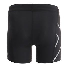 ツー・タイムズ・ユー（2XU） コンプレッション 1/2ショーツ MA4508B-BLK/SIL （ブラック×シルバー/Ｌ/Men's）