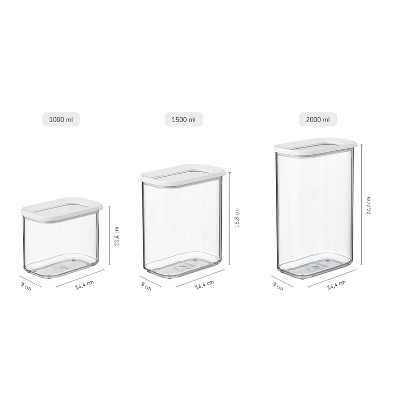 Mepal - Modula Rectangular Food Container - Transparent Storage Box