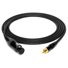 enoaudio Mogami 2534 Quad Professional Studio Cable | Neutrik Gold XLR Female - RCA | HiFi, Black, 3.0 m