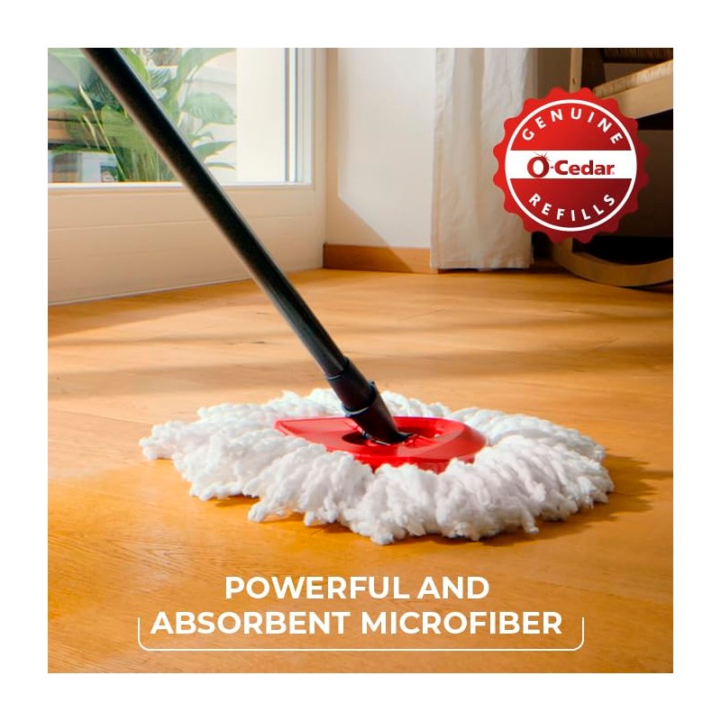 O-Cedar EasyWring Spin Mop Head Refill (Pack of 12)
