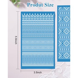 Puocaon Aztec Silk Screen for Clay - 6pcs Aztec Polymer Clay Silk Screen Stencils, Reusable Silkscreen Stencils, Silkscreen Kit for Craft Earring Jewelry Making