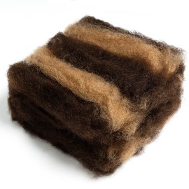 QVR Afro Kinkys Bulk Human Hair for Dreadlock Extensions Repair Locs, Twist Braiding Afro Kinky Human Hair for Locs 1 Pack 50 Gram Highlight Color