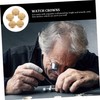 FOMIYES 5pcs Golden Watch Crowns Replacement Tools Watchmaker Accessory for