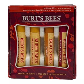 Burt's Bees 4 Pc Burt's Bees Heritage Mix Moisturizing Lip Balm Peppermint Pomegrante Honey