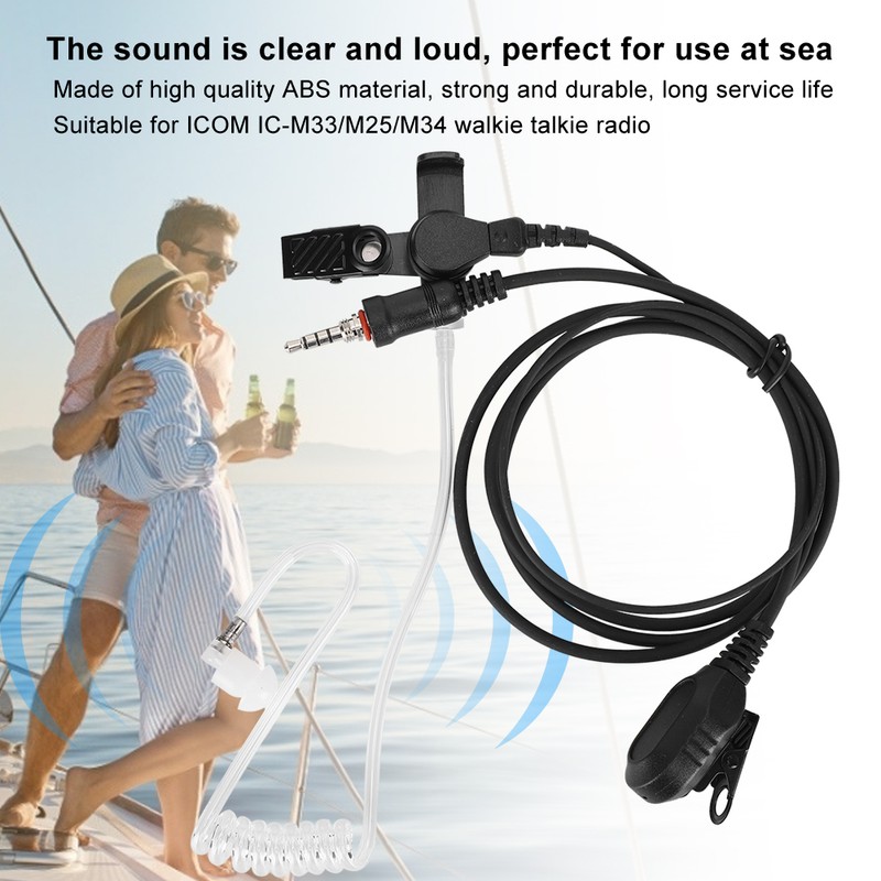 IP54 Waterproof Air Acoustic Sound Tube Headphones for ICOM ICM33