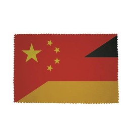 U24 Brillenputztuch China-Detuschland Fahne Flagge Glasreinigungstuch Microfasertuch