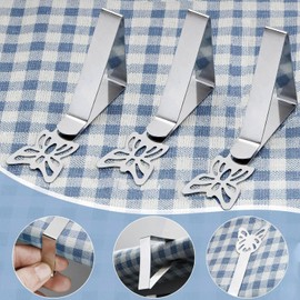 10 Pcs Thick Tablecloth Clips for Outdoor,Table Cloth Clip, Butterfly Shape Picnic Table Cloth Holder Clip,Suitable for Picnic Party Camping Wedding Restaurant Silver