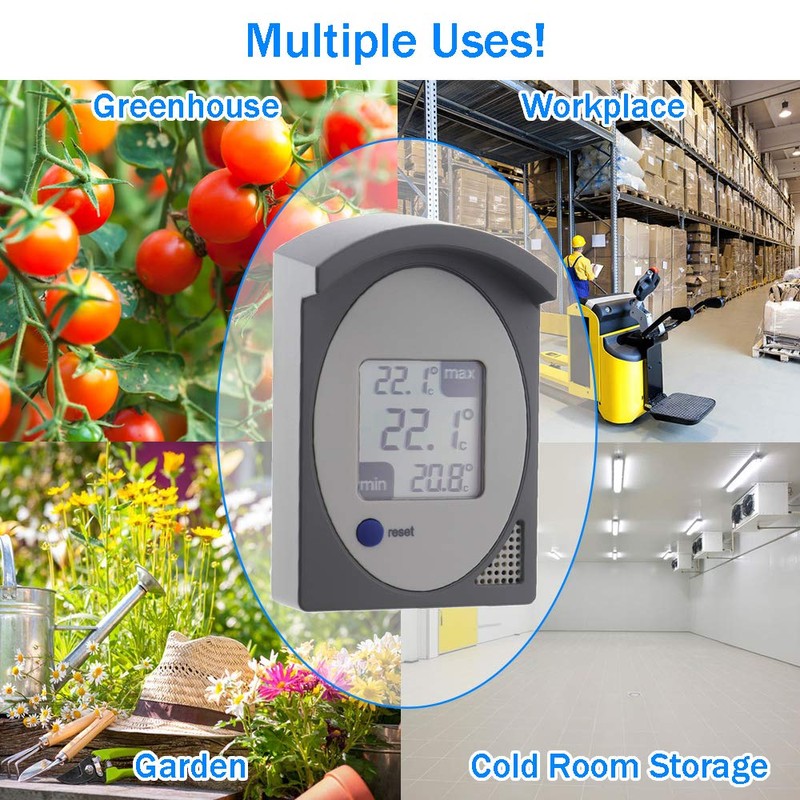 Outdoor Max Min Thermometer - Ideal For Garden Or Greenhouse