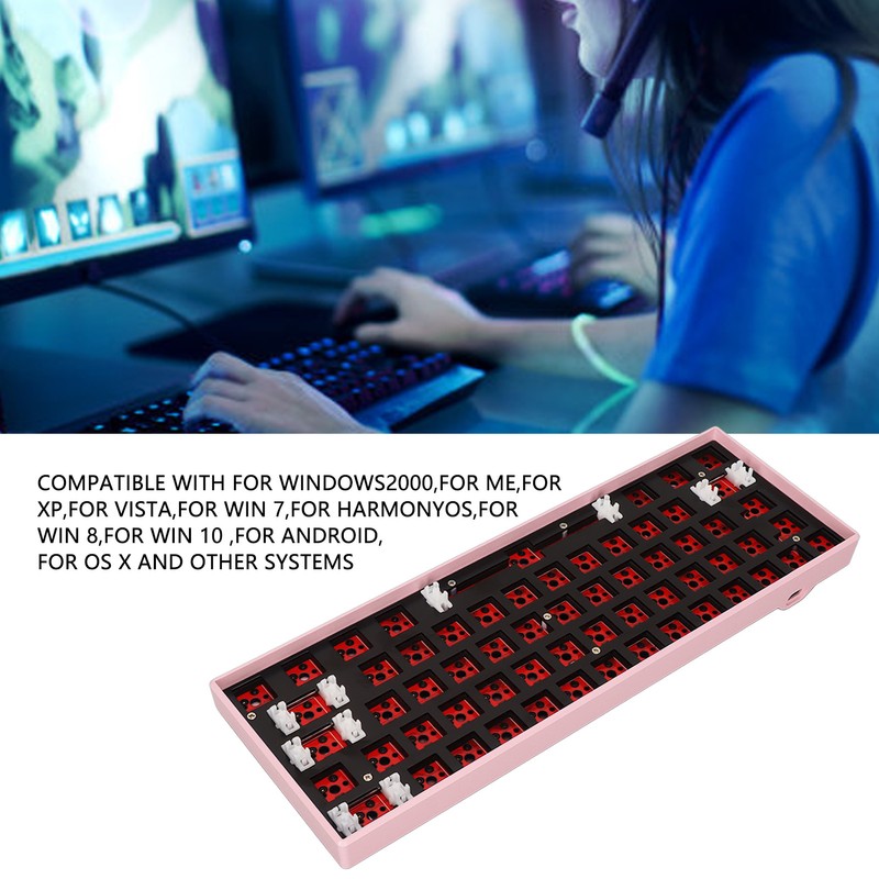61 Keys Mechanical Keyboard DIY Kit Support Wireless 2.4G BT