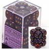 Chessex Dice d6 Sets: Gemini Purple & Red with Gold